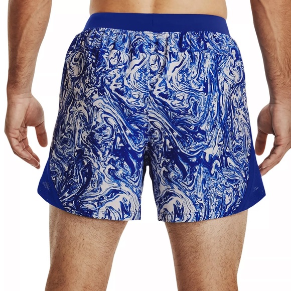 Under Armour Men's 2XL  Launch SW 5” PRT Shorts Blue 1372688-400 - Picture 3 of 4